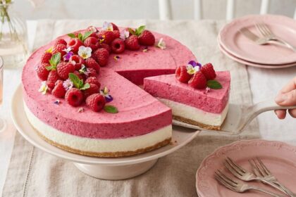 Sernik malinowy na zimno