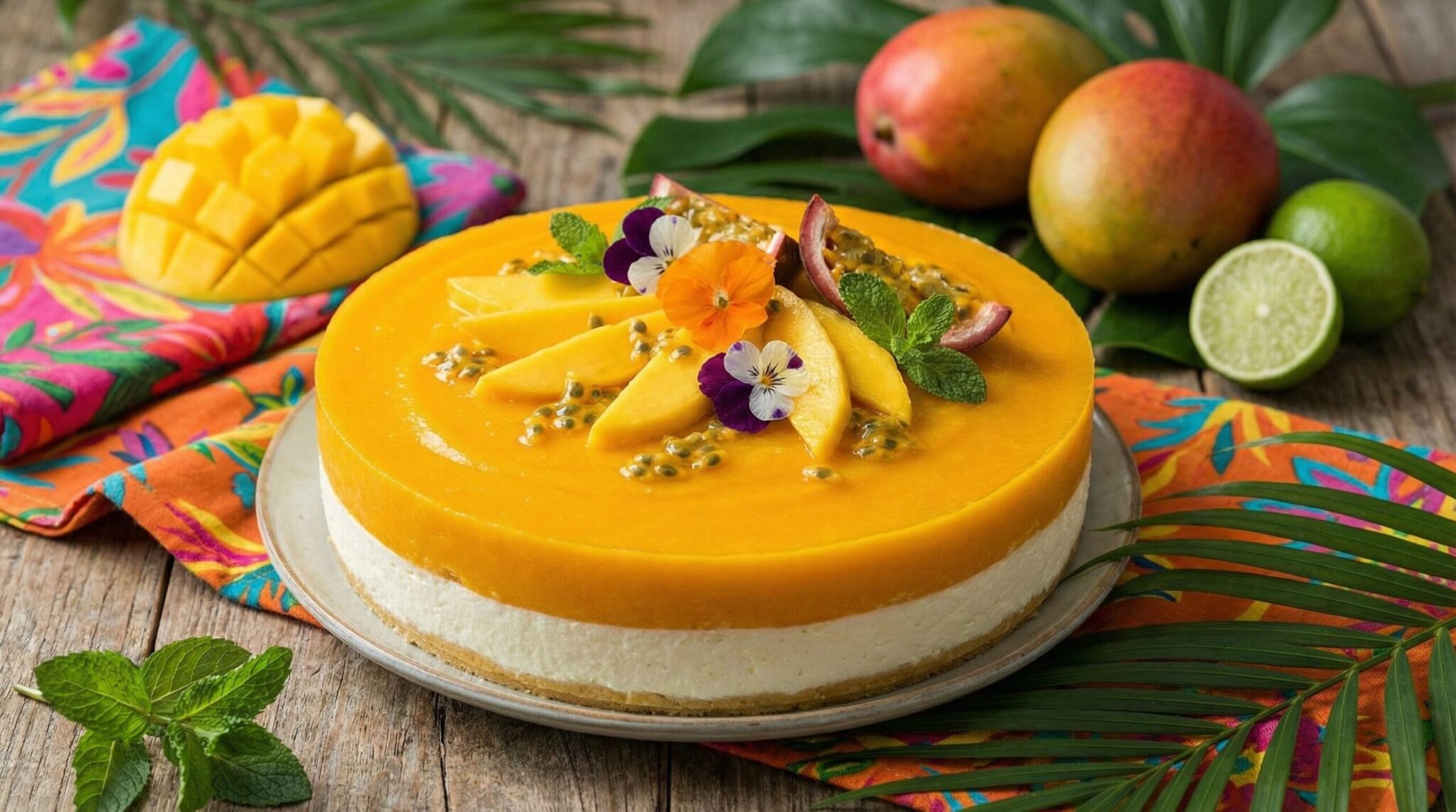 Sernik z mango bez pieczenia