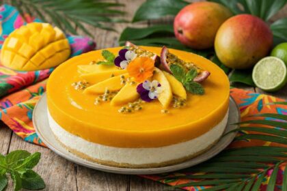 Sernik z mango bez pieczenia