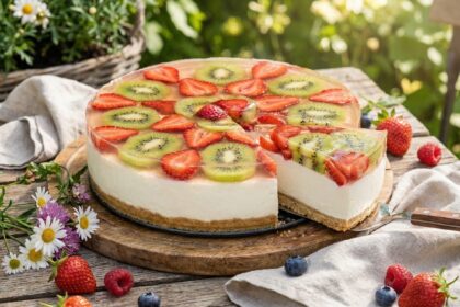 Sernik na zimno z galaretką