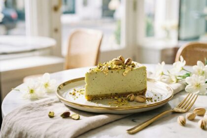 Sernik pistacjowy bez pieczenia