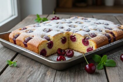 Ciasto ucierane z wiśniami – wilgotne i proste ciasto na lato