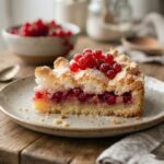 Ciasto z czerwonymi porzeczkami i bezą – kruchy spód i chmurka bezy