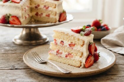 Tort truskawkowy z kremem mascarpone – lekki i wytworny